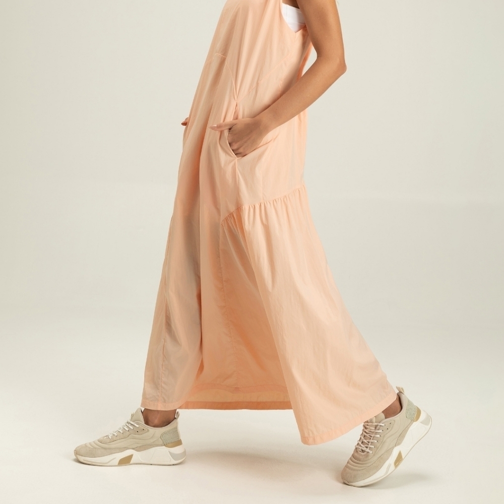 LIVE! Activewrar Brazilian Brand Nylon Midi Dress‎ Peach Color Size Small NWT - Picture 4 of 16